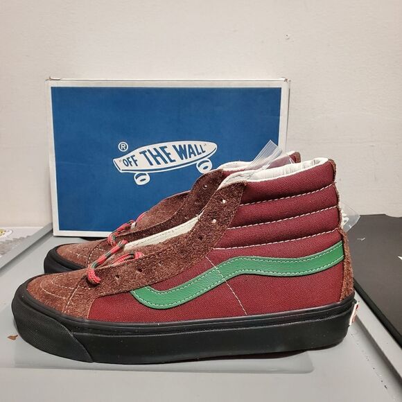 VANS OG MENS SZ 8.5 SK8-HI LX HAIRY SUEDE RUSSET BROWN VN0A4BVBTIX SNEAKERS - Picture 1 of 14
